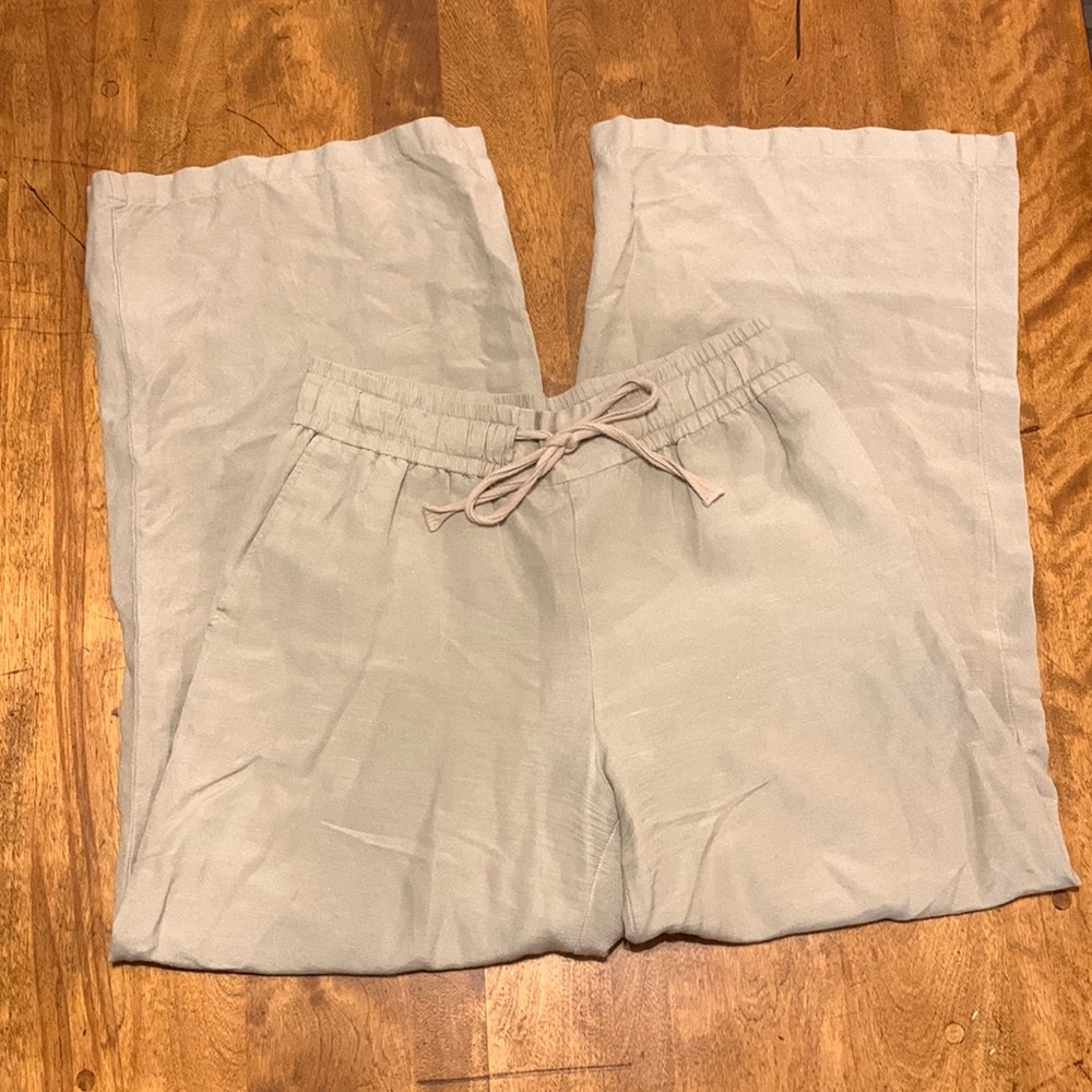 A New Day Wide Leg Linen Pant size M